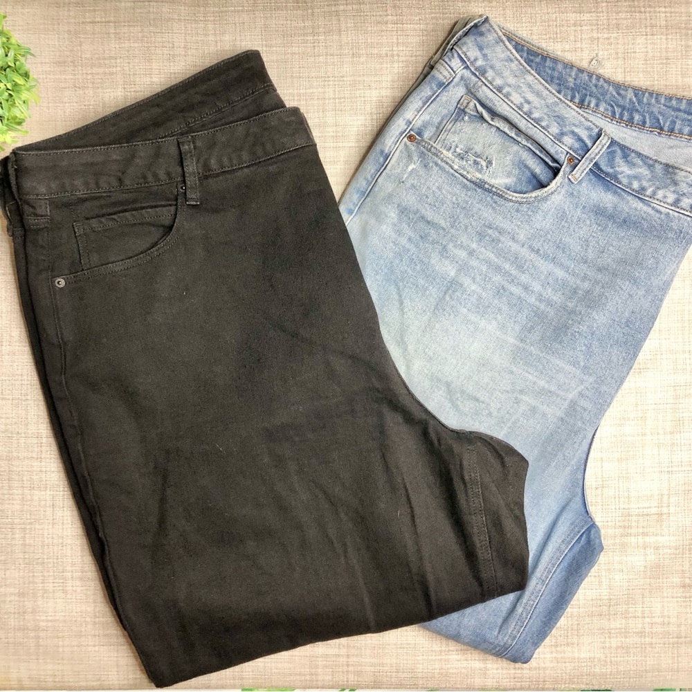 Old Navy sky high boyfriend straight jeans, ultra high rise bundle, long length